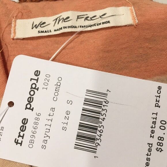 FREE PEOPLE Boho Luca Crochet Stripe Tunic S dress - Picture 8 of 8